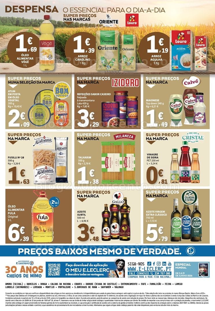 Antevisão Folheto E-LECLERC Promoções de 18 a 24 junho